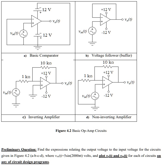 SOLVED 12 V +12 V ovt) v.t 12 V 2 V a) Basic Comparator b) Voltage