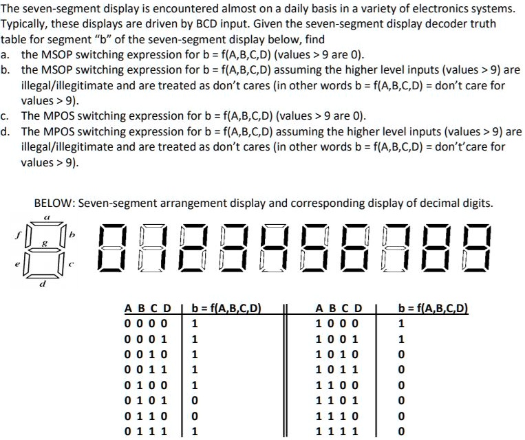 SOLVED: The seven-segment display is encountered almost on a daily ...