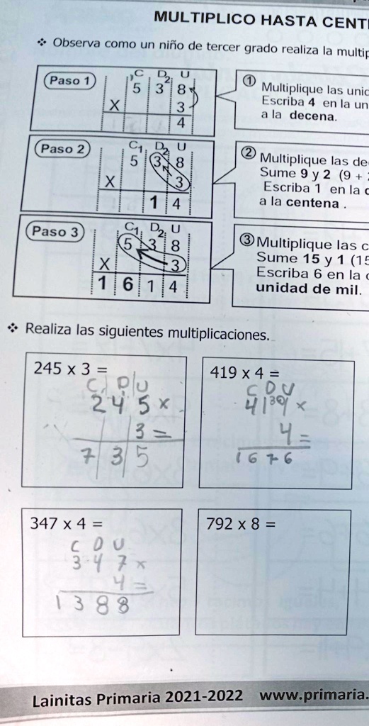 Solved Alguien Me Puede Ayudar Multiplico Hasta Cente Observa Como Un