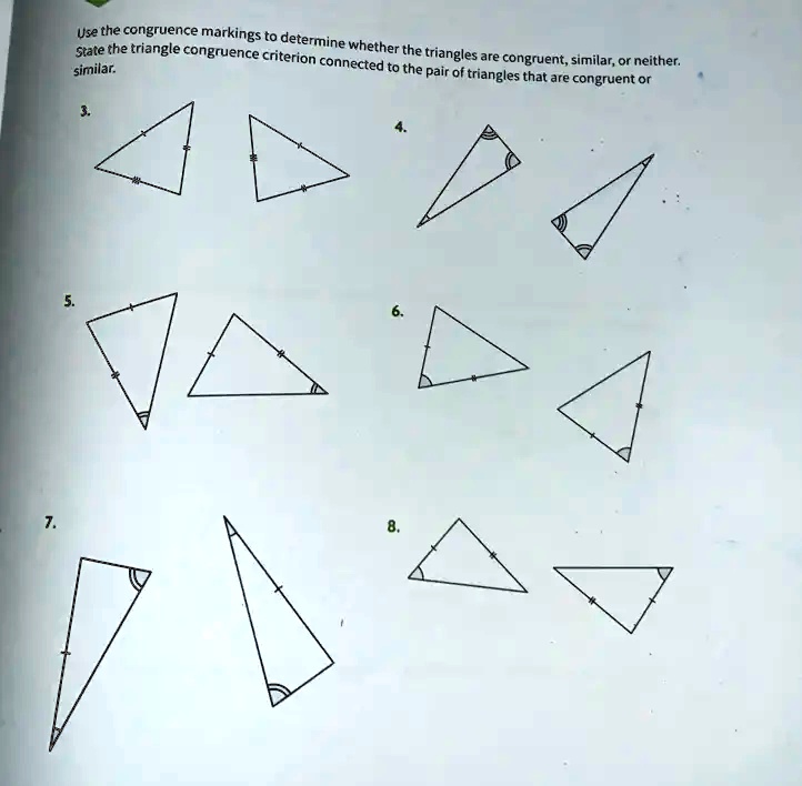 SOLVED Use the congruence markings determine State the triangle