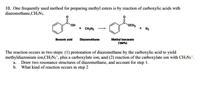 Solved One Frequently Used Method For Preparing Methyl Esters Is By