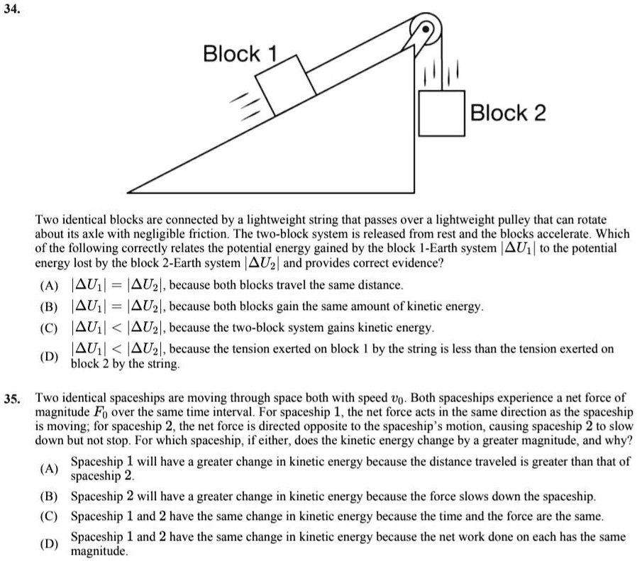 SOLVED can you please help with these 2 questions 34. Block 1 Block 2
