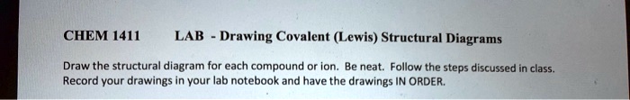 CHEM 1411 LAB - Drawing Covalent (Lewis) Structural...