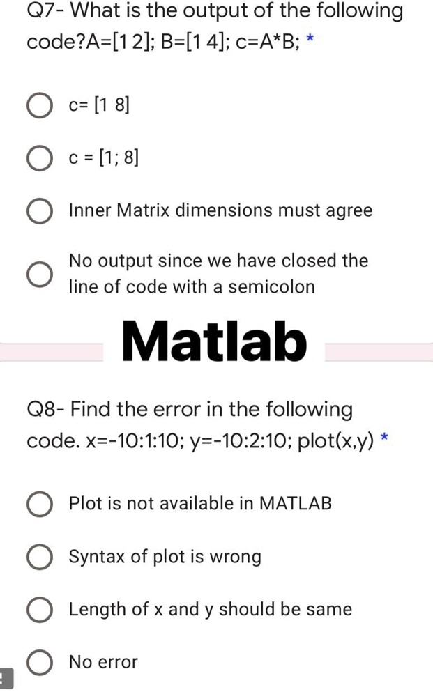 SOLVED Q7 What is the output of the following code? A [12]; B [1