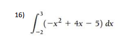 int-2^3left(-x^2+4 x-5ight) d x