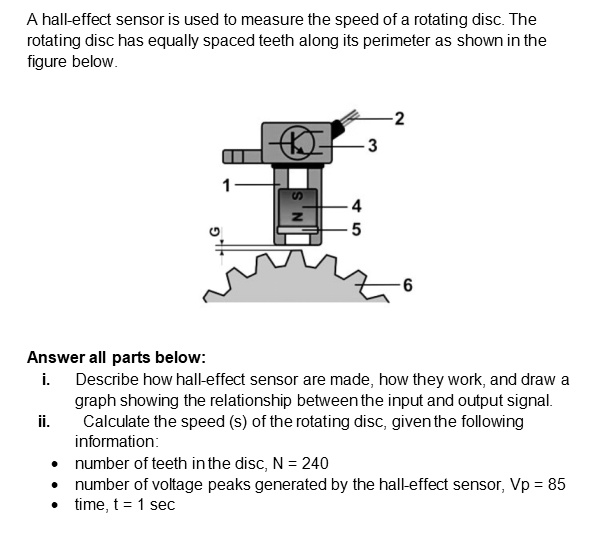 effect sensor is used to measure the speed of a rotating ... Circuit Diagram
