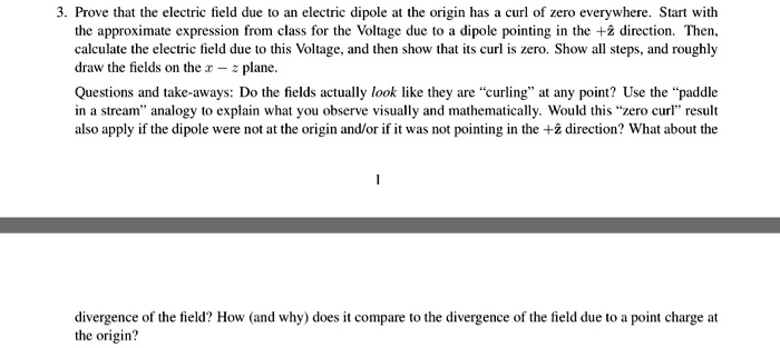 SOLVED: 3. Prove that the electric field due to an electric dipole at ...