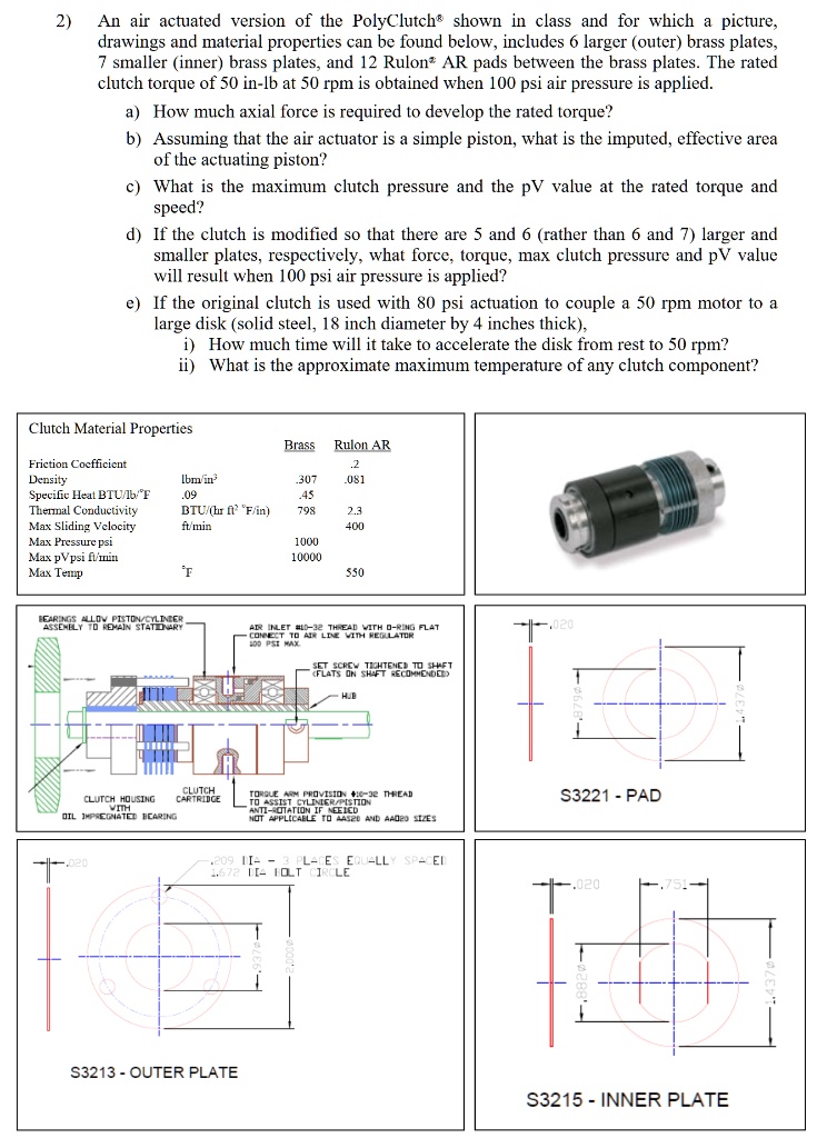 SOLVED An air actuated version of the PolyClutch shown in class, for