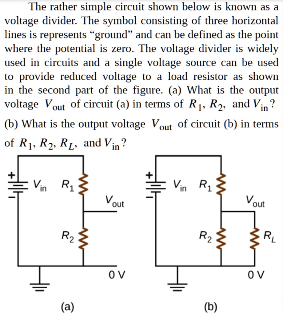 SOLVED: The Rather Simple Circuit Shown Below Is Known As A Voltage ...