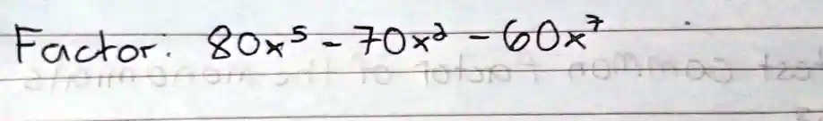 Factor: 80x^5 - 70x^2 - 60x^7