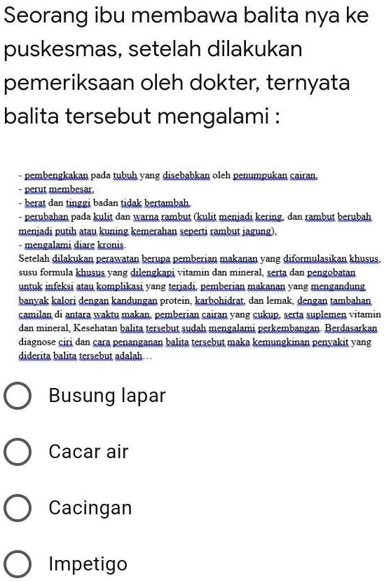 Solved Bantu Jawab Dengan Benar Kak Pls Seorang Ibu Membawa Balita Nya