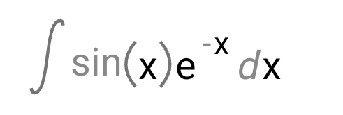 ( int sin (x) e^-x d x )