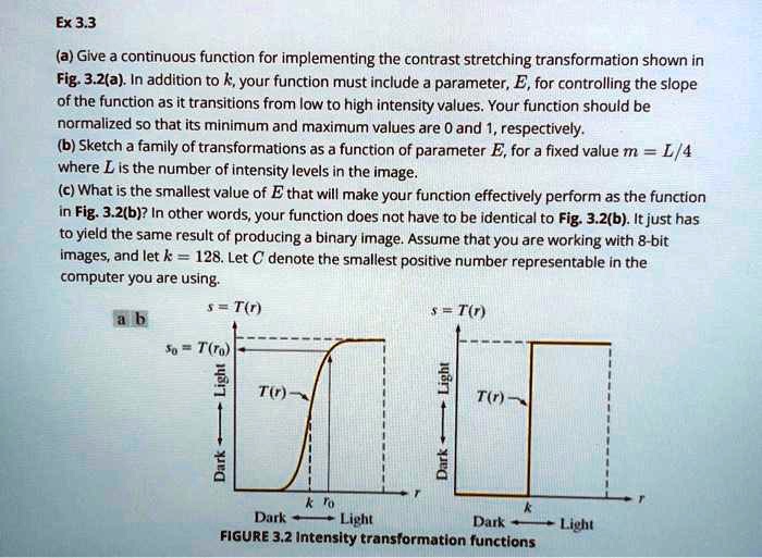 Ex 3.3 (a) Give a continuous function for implementing the...