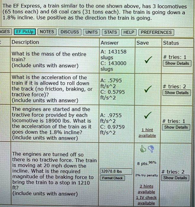 The EF Express, a train similar to the one shown above, has 3
