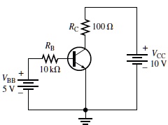 Rc 100 ?
RB 10 k?
Vcc 10 V
VBB 5 V