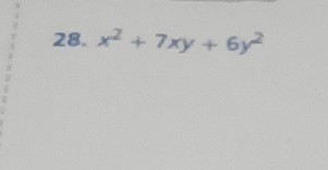 28. x^2+7 x y+6 y^2
