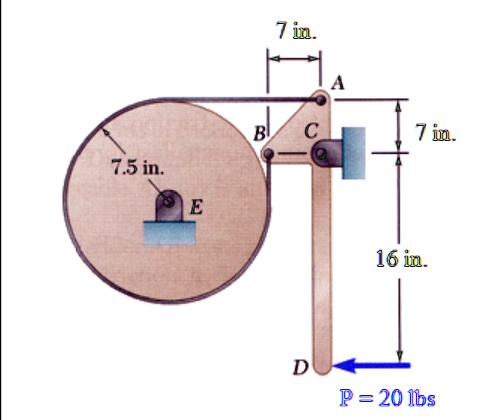 SOLVED: A band belt is used to control the speed of a flywheel as shown ...
