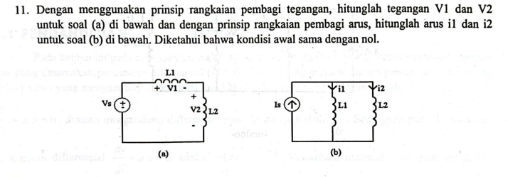 Solved 11 Dengan Menggunakan Prinsip Rangkaian Pembagi Tegangan Hitunglah Tegangan V1 Dan V2 4967