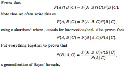 SOLVED Prove that P AnB C P A C P B C Note that we can write