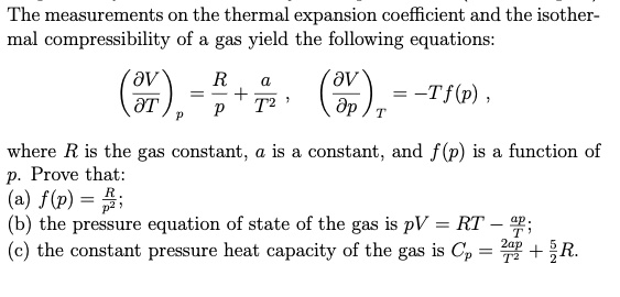 SOLVED: The measurements on the thermal expansion coefficient and the ...