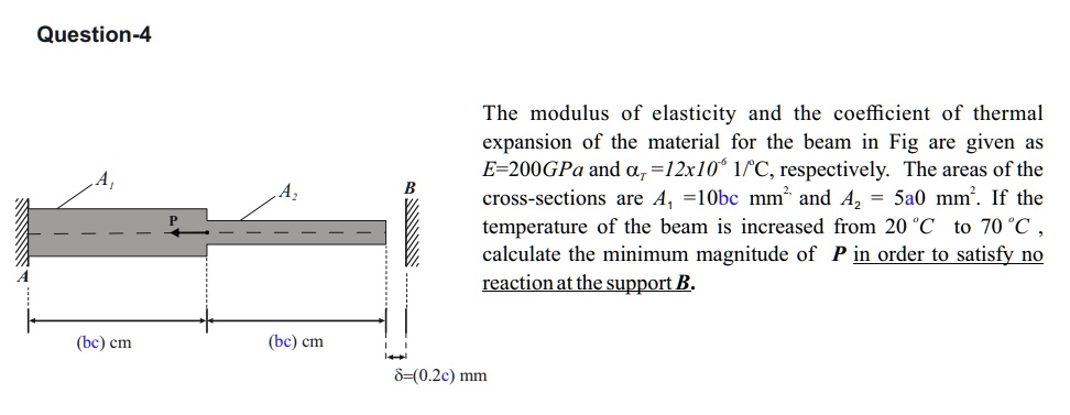 SOLVED: 'a =2 b=2c=9please helppp Question-4 The modulus of elasticity ...