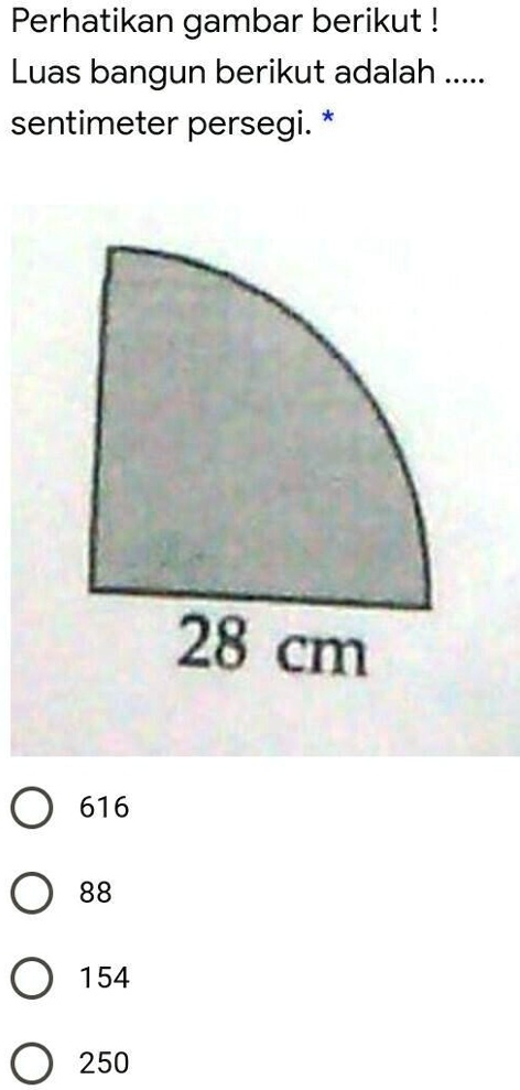 SOLVED: Perhatikan Gambar Berikut ! Luas Bangun Berikut Adalah ...