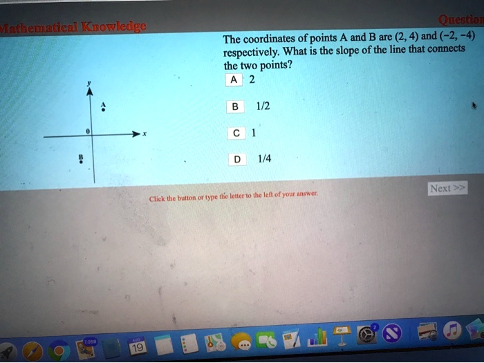 SOLVED: Section 1: The coordinates of points A and B are (2,4) and (-2 ...