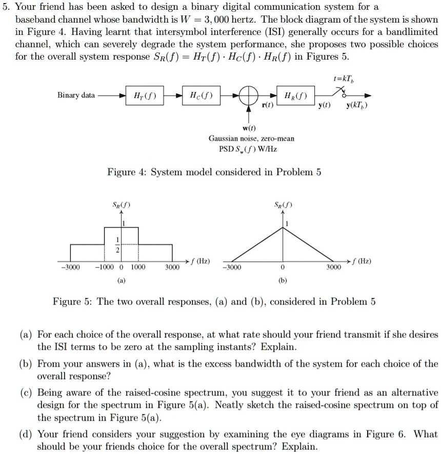 SOLVED: 5. Your Friend Has Been Asked To Design A Binary Digital ...