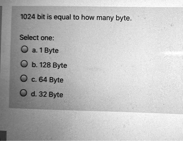 How many bytes for …?