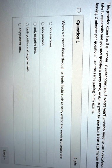 this practice exam has 5 questions 3 conceptual and 2 where youll probably need to use a calculator i take it repeatedly and get new questions every time which is great for practice it has a 08376