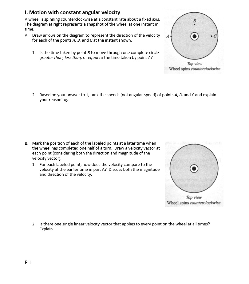 SOLVED Motion with constant angular velocity wheel is spinning