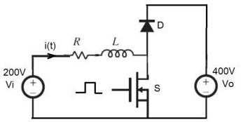 SOLVED: The current of the inductor is controlled with the S switch in ...