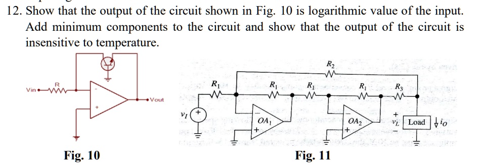 12. Show that the output of the circuit shown in Fig. 10 is...
