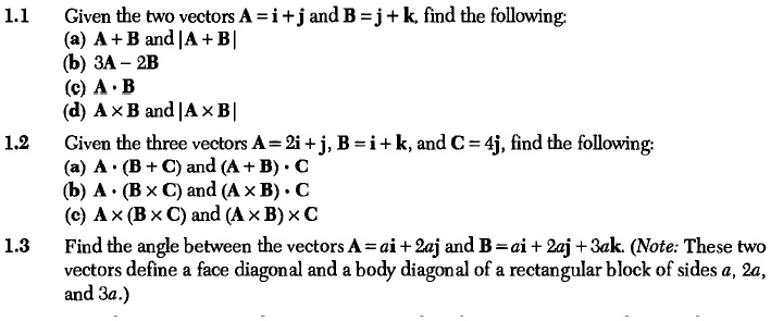 1.1Given The Two Vectors A =i+j And _ IB=j+k Find The… - SolvedLib