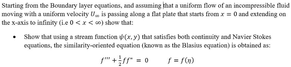 starting from the boundary layer equations and assuming that a uniform ...