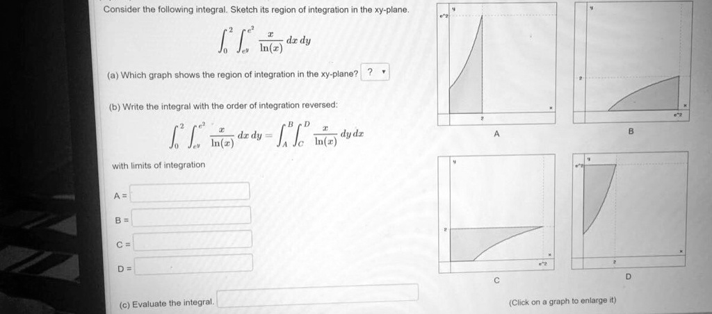 consider the following integral sketch its region of integration in the ...