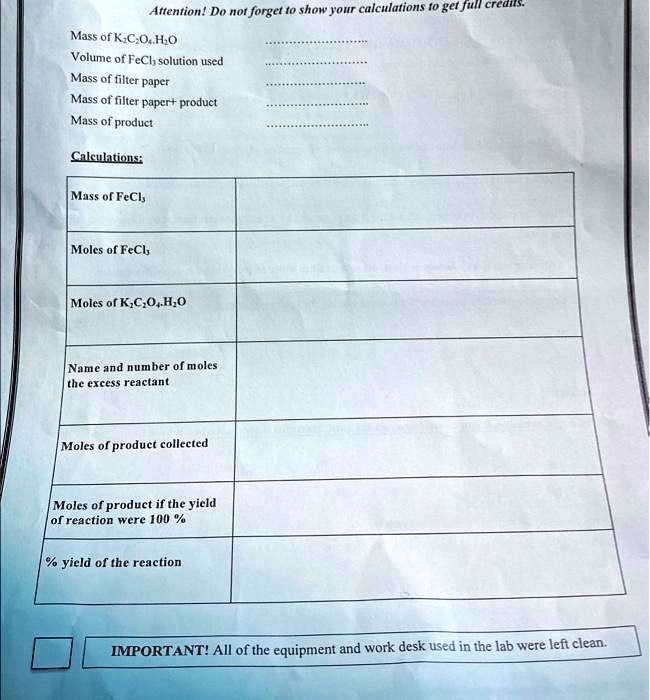 Attention! Do not forget to show your calculations to get full credits ...