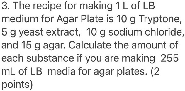 Agar Plates Is 10 G Tryptone