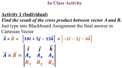 SOLVED: In Class Activity Activity L (Individual) Find The Result Of ...