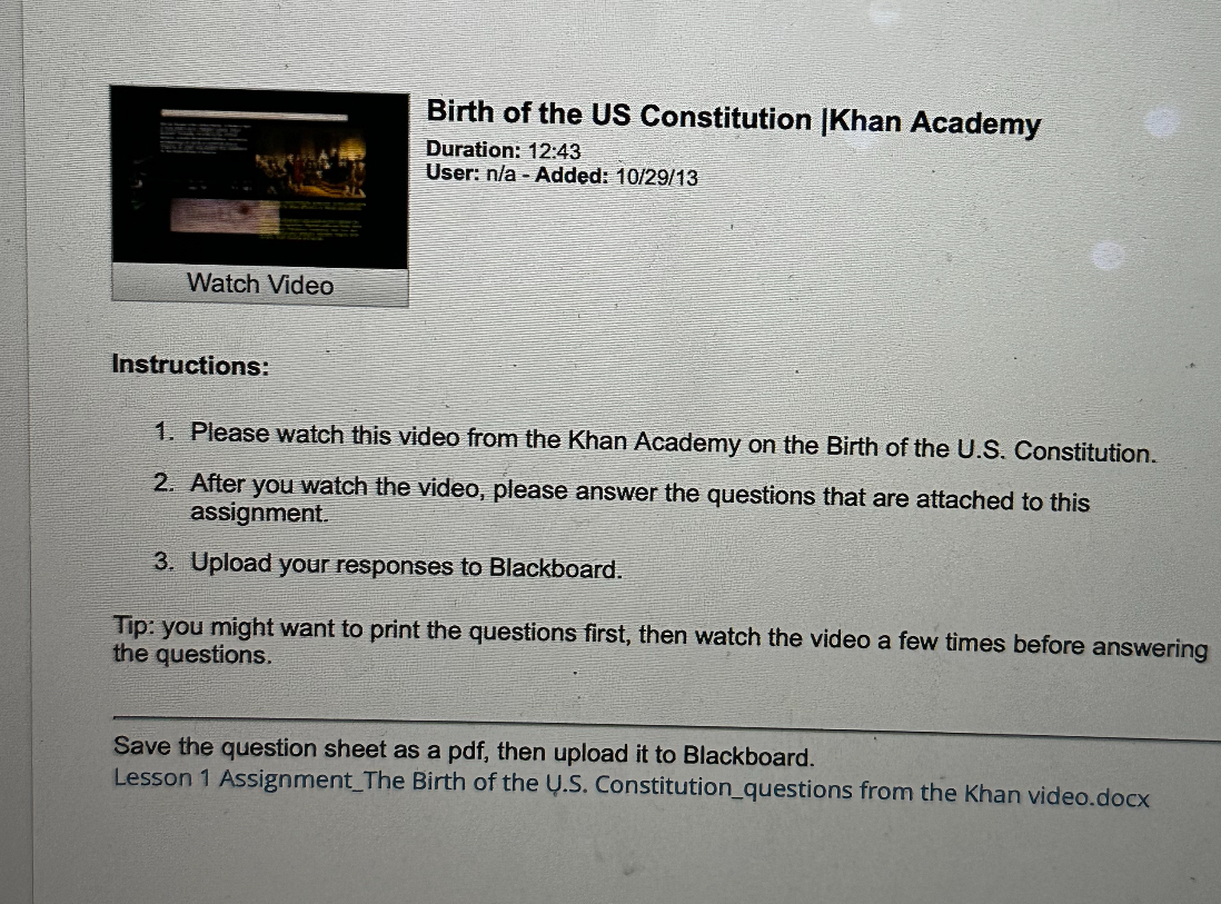 SOLVED Birth of the US Constitution Khan Academy Duration 12 43