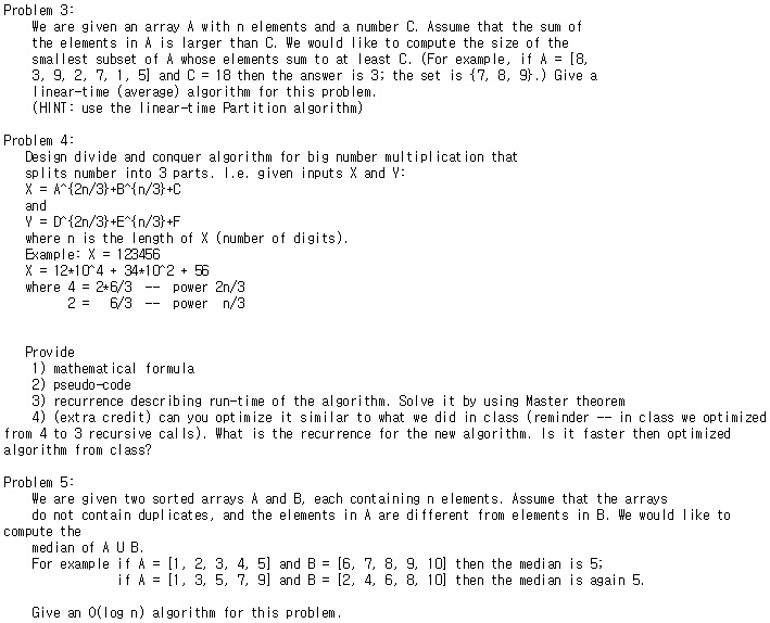 problem 3 we are given an array a with n elements and a number c assume ...