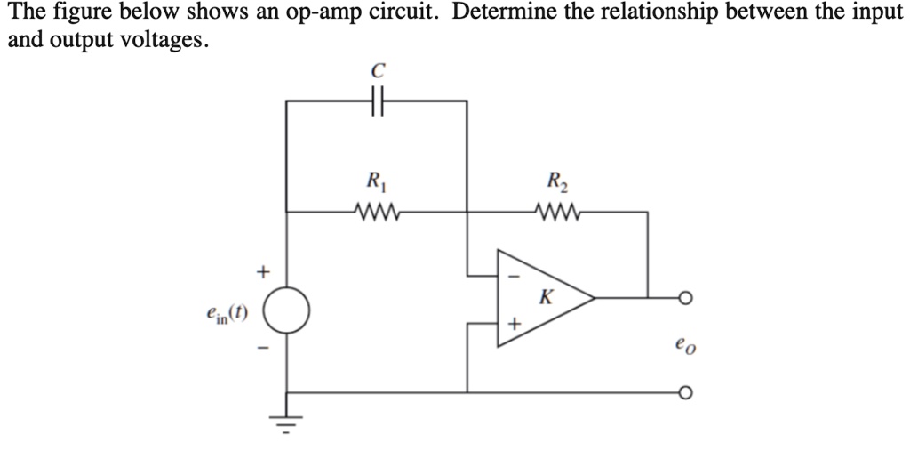 SOLVED The figure below shows an opamp circuit. Determine the