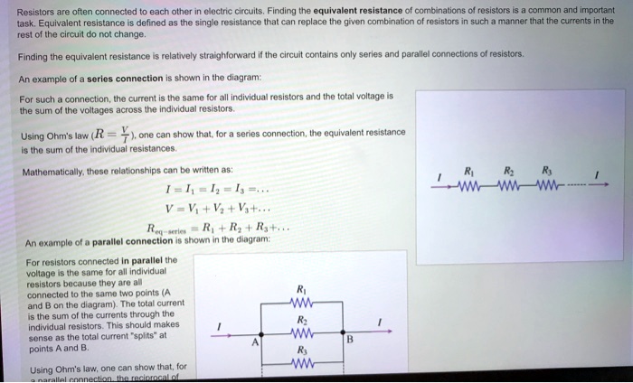 Resistors are often connected to each other in electric...