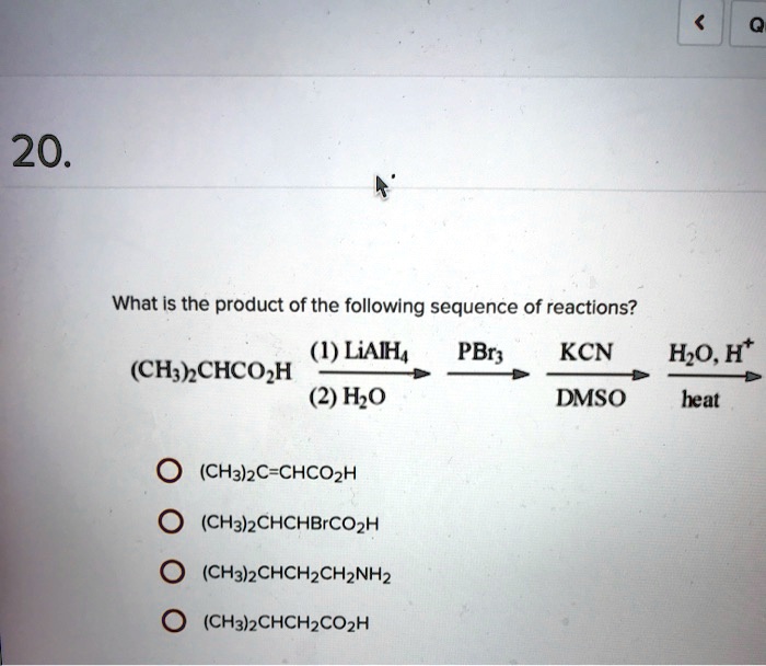 SOLVED: What Is The Product Of The Following Sequence Of Reactions? (1 ...