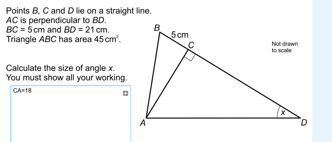 Points B, C and D lie on a straight line. A C is perpendicular to B D ...