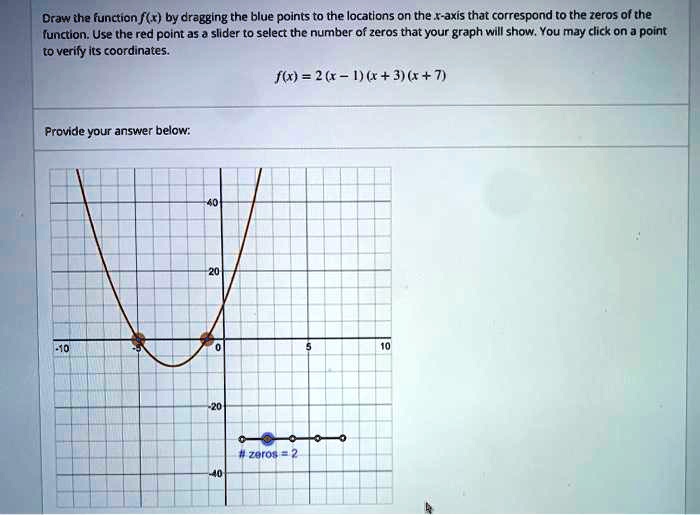 SOLVED: Draw the function f(x) by dragging the blue points to the ...