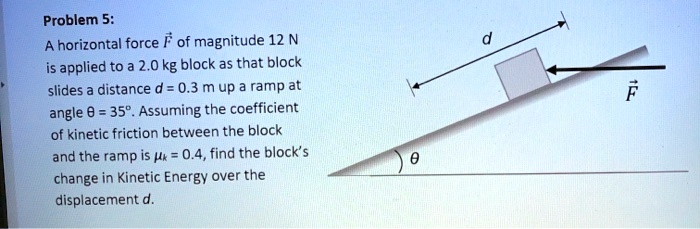 problem 5 a horizontal force f of magnitude 12 n is applied to 20 kg ...