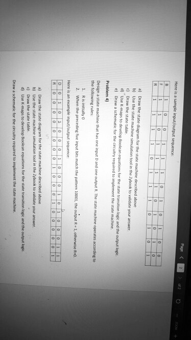 SOLVED: This is digital design. Draw the state table. a) Here is an ...