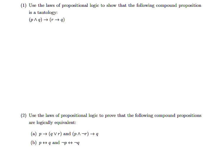 Laws Of Propositional Logic