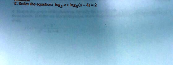 Solve the equation: log5 x + log5(x - 4) = 2